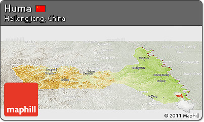 Physical Panoramic Map of Huma, lighten, semi-desaturated