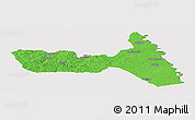 Political Panoramic Map of Huma, cropped outside