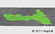Political Panoramic Map of Huma, darken, desaturated