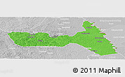 Political Panoramic Map of Huma, lighten, desaturated