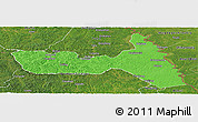 Political Panoramic Map of Huma, satellite outside