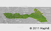 Satellite Panoramic Map of Huma, lighten, desaturated