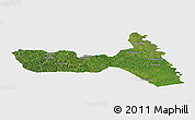 Satellite Panoramic Map of Huma, single color outside