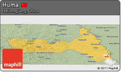 Savanna Style Panoramic Map of Huma