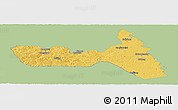 Savanna Style Panoramic Map of Huma, single color outside