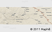 Shaded Relief Panoramic Map of Huma