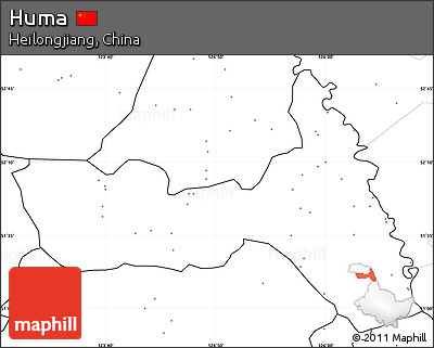 Blank Simple Map of Huma, no labels