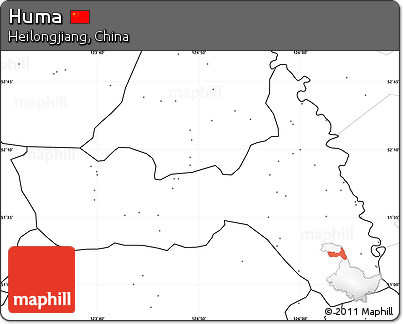 Blank Simple Map of Huma, no labels