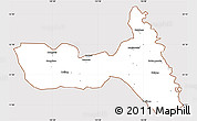 Classic Style Simple Map of Huma, cropped outside