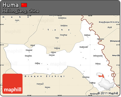 Classic Style Simple Map of Huma