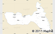 Classic Style Simple Map of Huma, single color outside