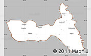 Gray Simple Map of Huma, cropped outside