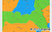 Political Simple Map of Huma