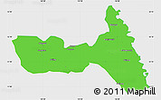 Political Simple Map of Huma, single color outside