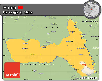 Savanna Style Simple Map of Huma