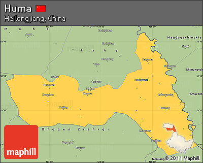 Savanna Style Simple Map of Huma