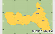 Savanna Style Simple Map of Huma, single color outside