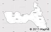 Silver Style Simple Map of Huma, cropped outside