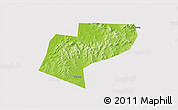 Physical 3D Map of Jiamusi Shi, cropped outside