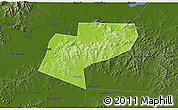 Physical 3D Map of Jiamusi Shi, darken