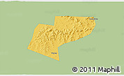 Savanna Style 3D Map of Jiamusi Shi, single color outside