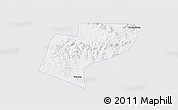 Silver Style 3D Map of Jiamusi Shi, single color outside