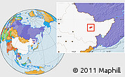Political Location Map of Jiamusi Shi, highlighted country