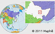Political Location Map of Jiamusi Shi, highlighted parent region