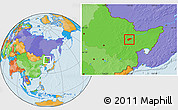 Political Location Map of Jiamusi Shi
