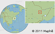 Savanna Style Location Map of Jiamusi Shi