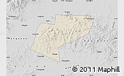 Shaded Relief Map of Jiamusi Shi, desaturated