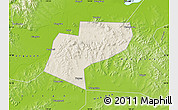 Shaded Relief Map of Jiamusi Shi, physical outside