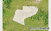 Shaded Relief Map of Jiamusi Shi, satellite outside