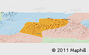 Political Panoramic Map of Jiamusi Shi, lighten