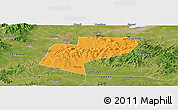 Political Panoramic Map of Jiamusi Shi, satellite outside