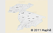Classic Style 3D Map of Jidong, single color outside