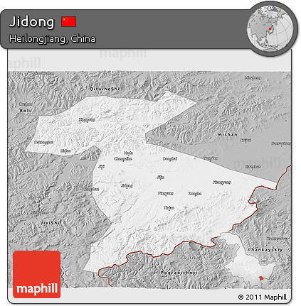 Gray 3D Map of Jidong