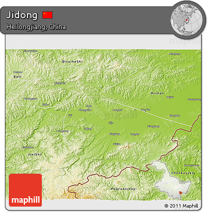 Physical 3D Map of Jidong