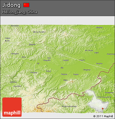 Physical 3D Map of Jidong