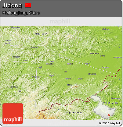 Physical 3D Map of Jidong