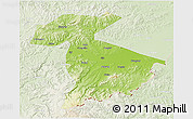 Physical 3D Map of Jidong, lighten