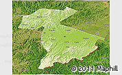 Physical 3D Map of Jidong, satellite outside