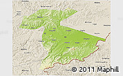 Physical 3D Map of Jidong, shaded relief outside