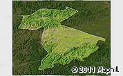 Satellite 3D Map of Jidong, darken