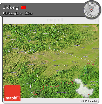 Satellite 3D Map of Jidong