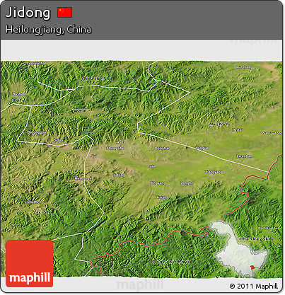 Satellite 3D Map of Jidong