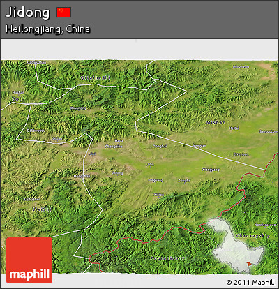 Satellite 3D Map of Jidong