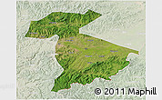 Satellite 3D Map of Jidong, lighten