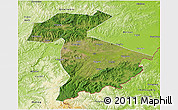 Satellite 3D Map of Jidong, physical outside