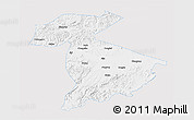 Silver Style 3D Map of Jidong, single color outside